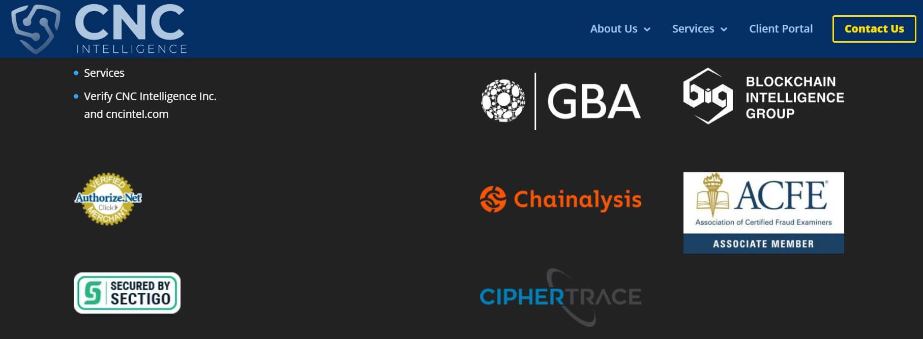 Secured By Sectigo & Authorize.Net Verification on ciaglobalintel.com